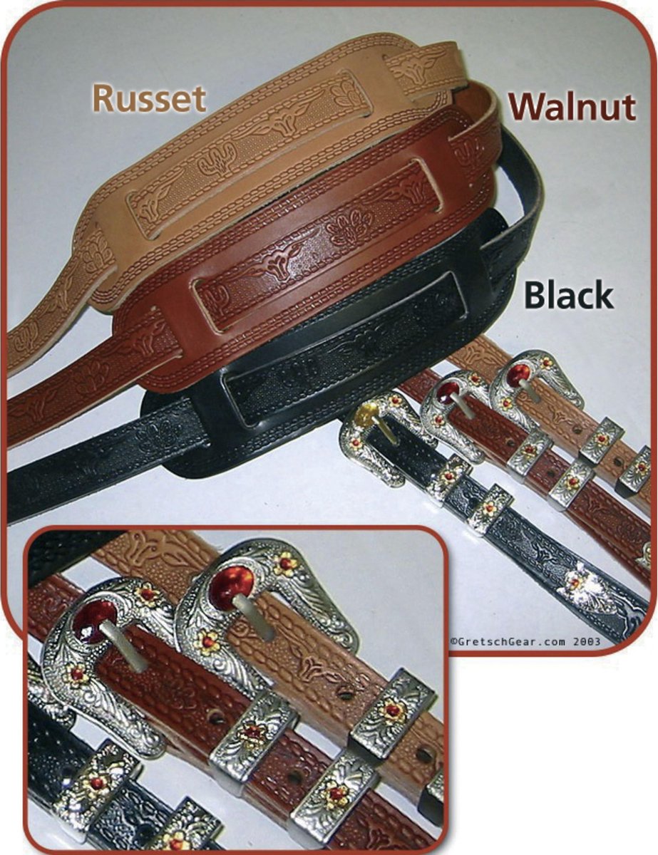gitaarband Tooled Vintage Russet