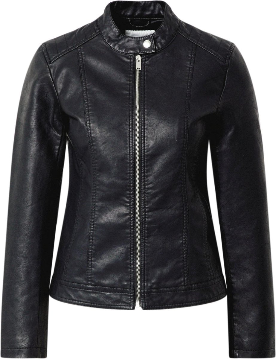 Jacqueline De Yong Stormy Faux Leather Dames  Jas - Maat XS (34)