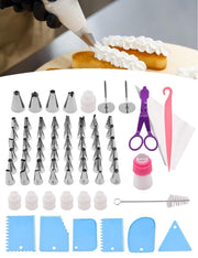 Goodlux cake decoratie set – Taart decoratie –  Cupcake decoratie - RVS spuitmondjes - Spuitzakken – 72 delig