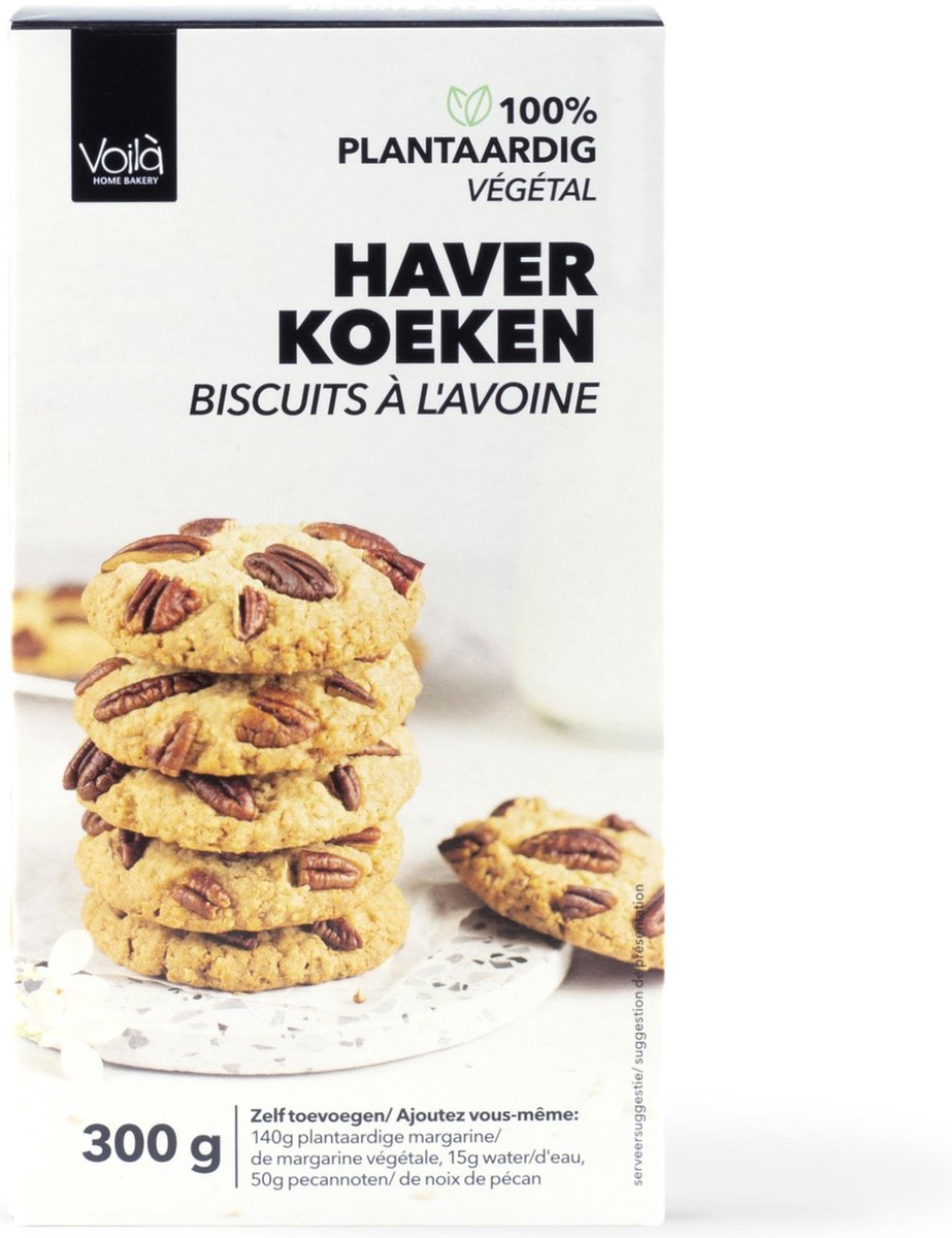 Voila Home Bakery | Haver Pecan Koekjes bakmix | Vegan - 300 gram