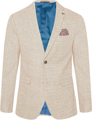 WE Fashion Heren slim fit blazer pied-de-pouledessin Randolph - Maat M (50)