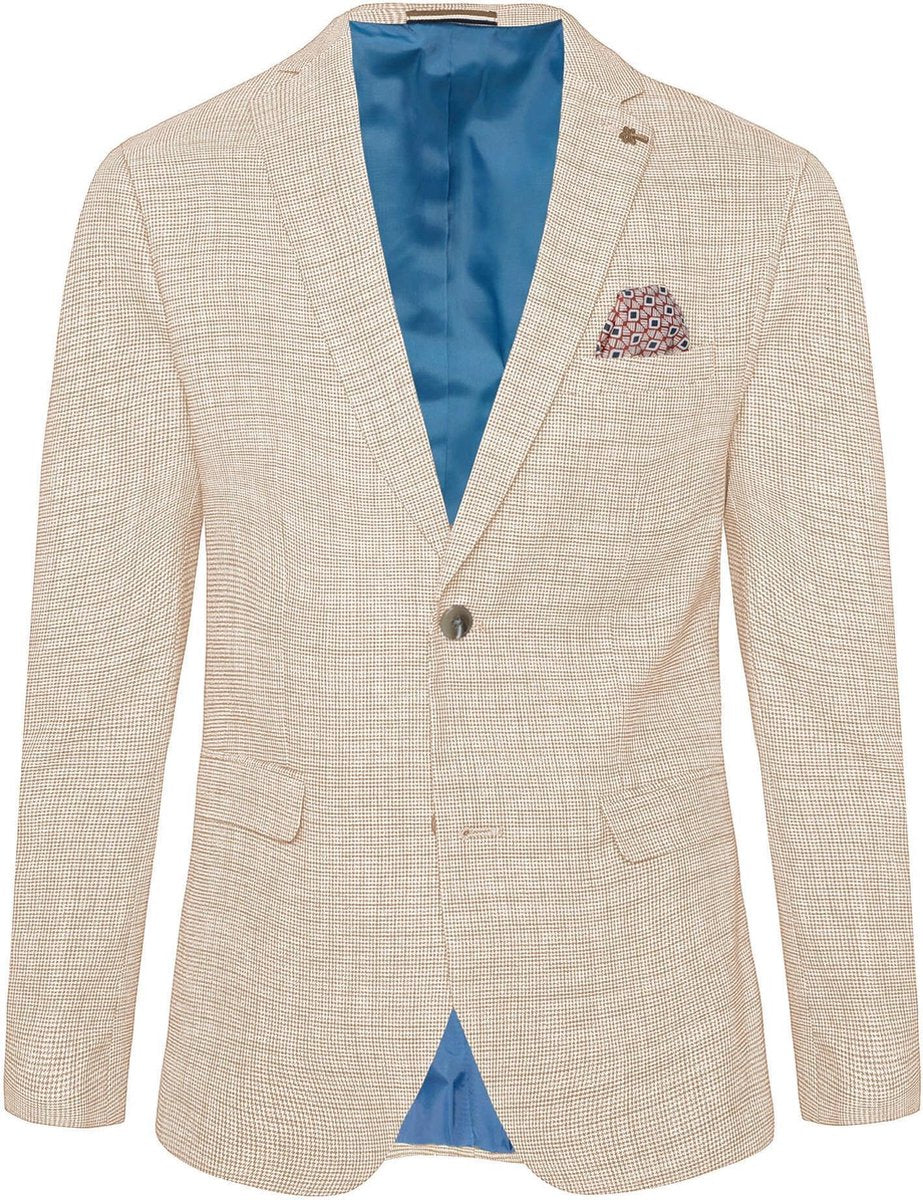 WE Fashion Heren slim fit blazer pied-de-pouledessin Randolph - Maat M (50)