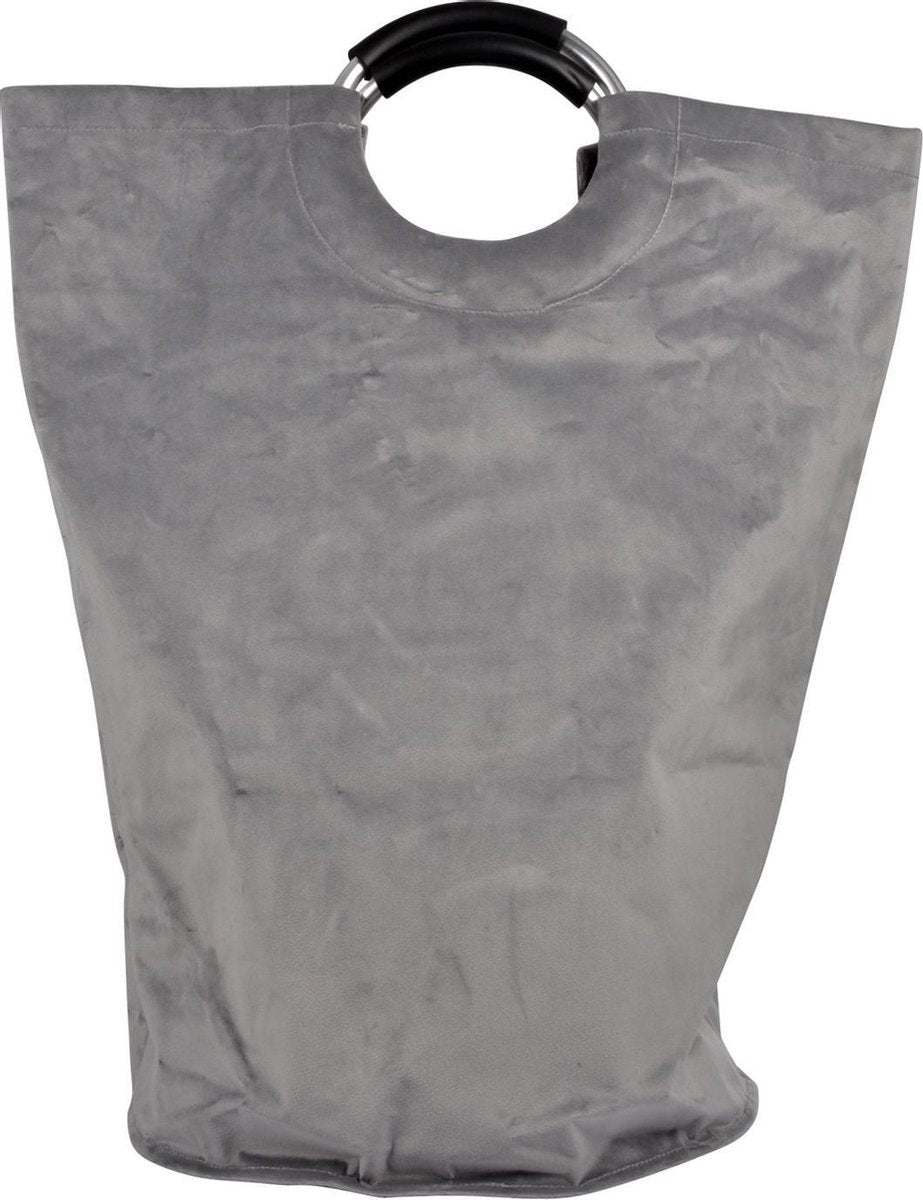 Wasmand zakmodel grijs 36x61cm