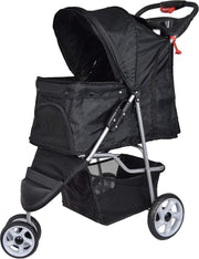 Hondenbuggy Zwart 3-wieler - Dogs&Co