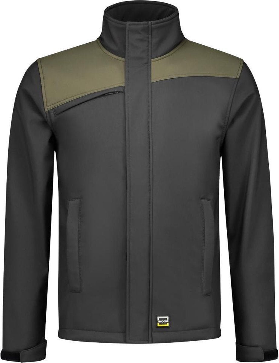 Tricorp Softshell 402021 bicolor d.grey/army L