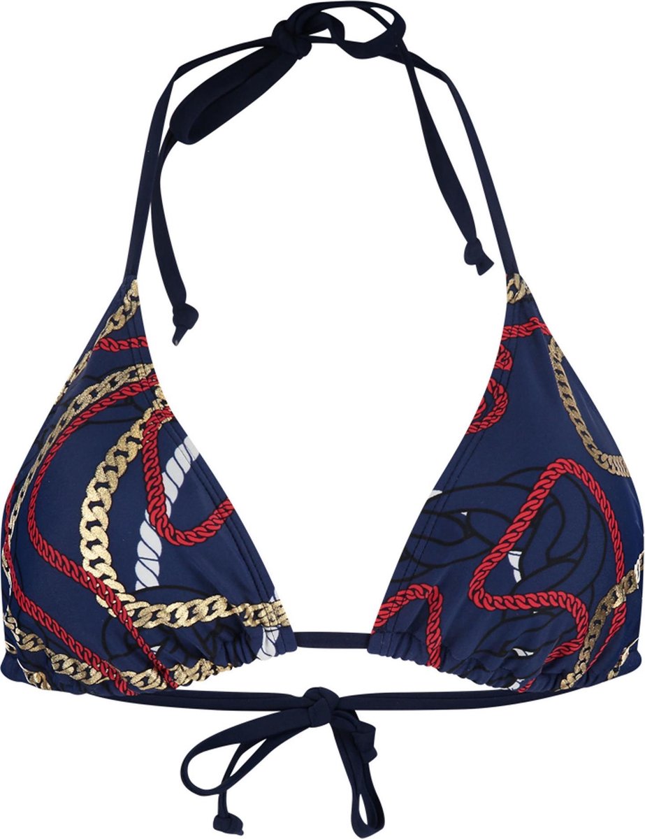 Sapph Triangel Halter Bikini Top Menton Dames Triangel Halter Bikini Top Nautical Print-xl