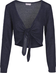 Cassis - Geknoopte bolero met lurex - Marineblauw