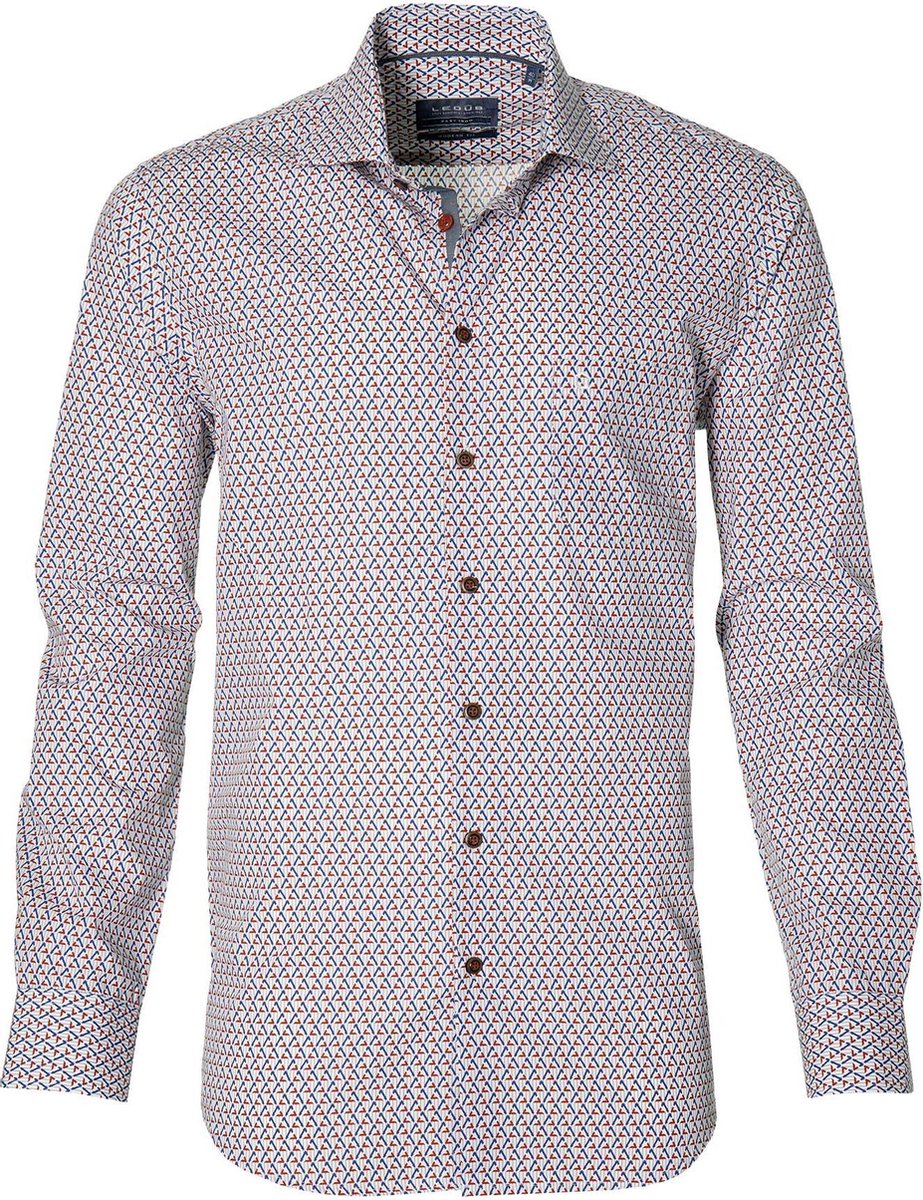 Ledub Overhemd - Modern Fit - Rood - 48