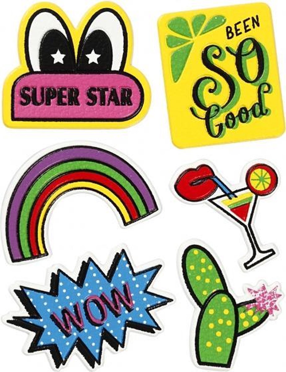 Zachte Stickers \'super Star\' 6 Stuks