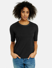 Taifun shirt Zwart-42 (M)