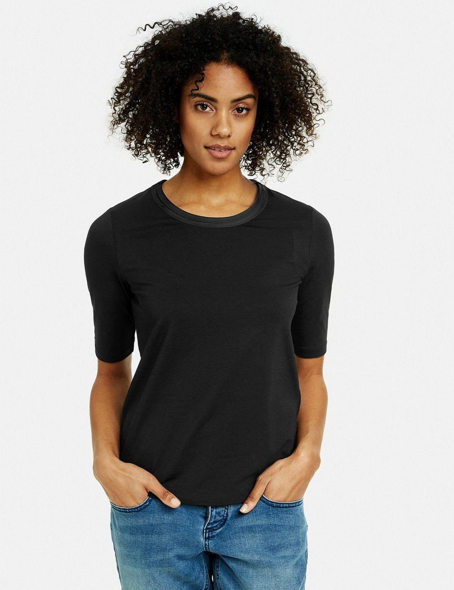 Taifun shirt Zwart-42 (M)