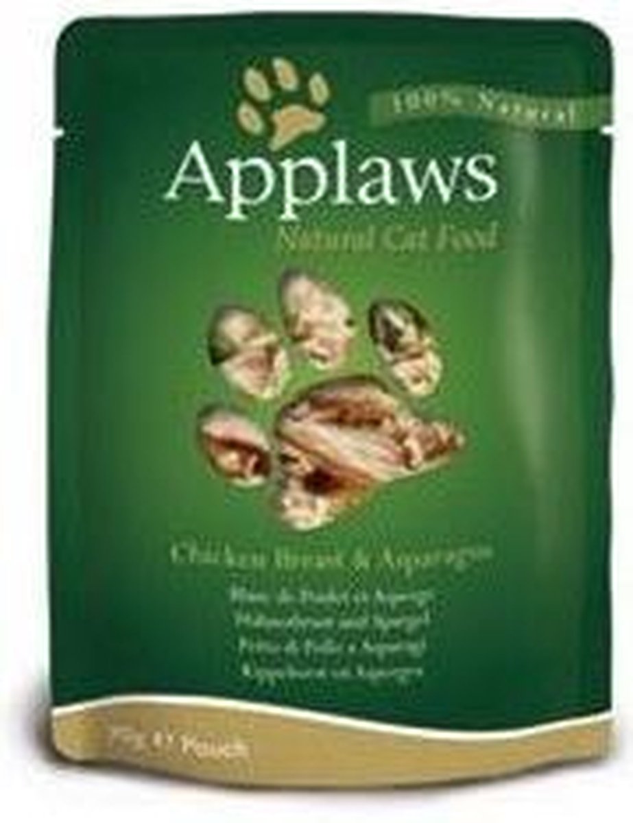 Applaws pouch vlees kip en asperge - 70 gr