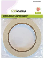 CraftEmotions Dubbelzijdig klevend tape 6mm 20 MT 1 RL 3.3190