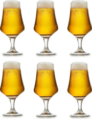 Libbey  bierglas Arôme -  370 ml / 37 cl - Set van 6 - Op voet - Functioneel design - Hoge kwaliteit