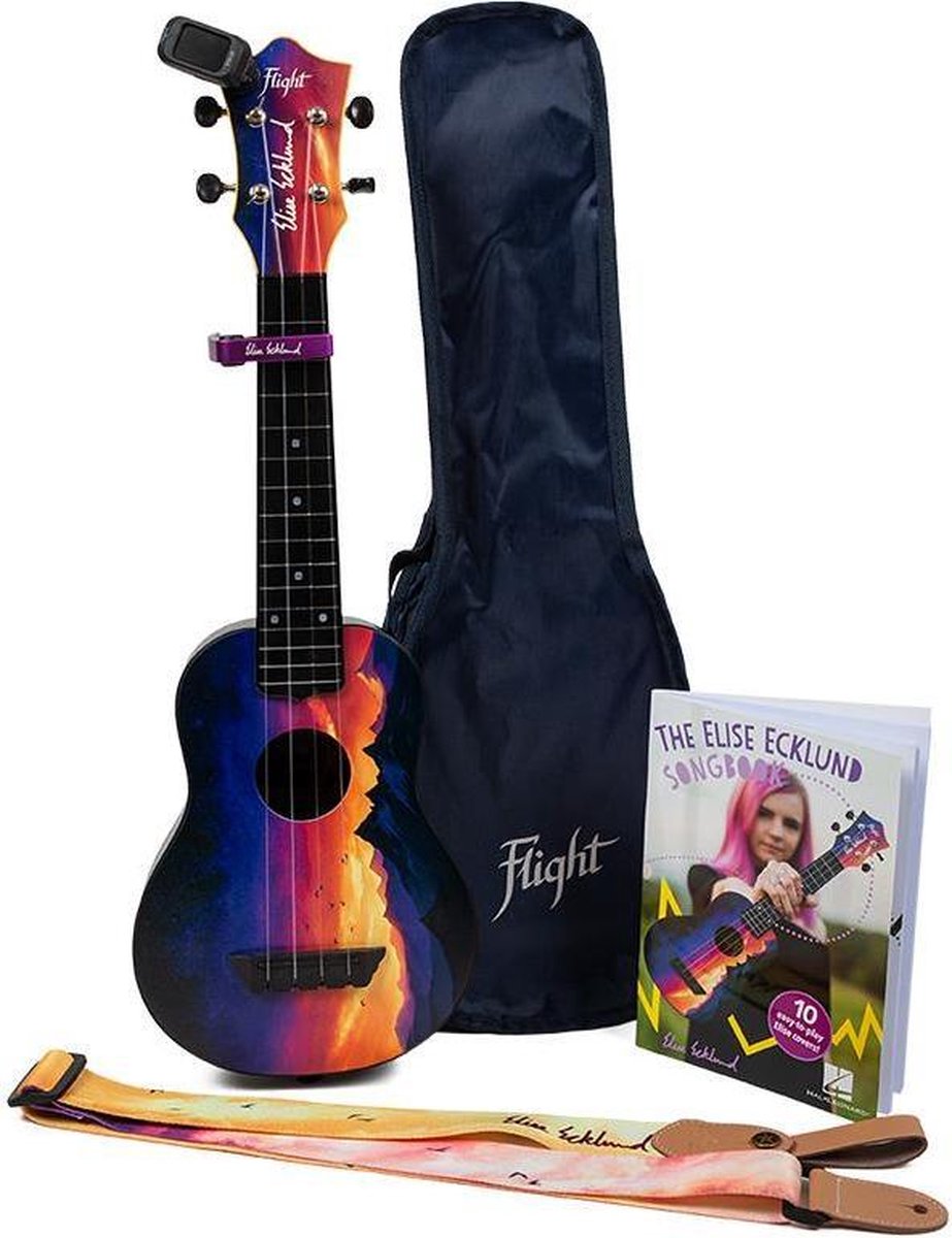 Flight: Elise Ecklund Travel Uke Bundle - Sunset