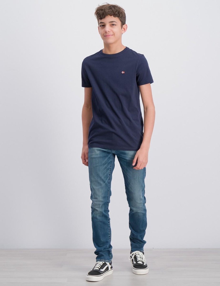 Napapijri K Selios Blu Marine Kids T-shirt Donkerblauw