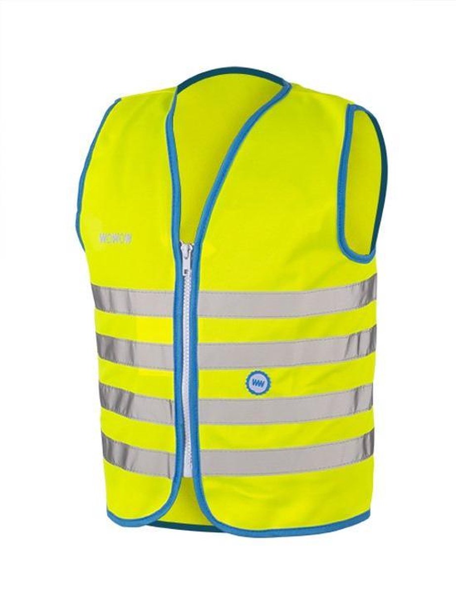 10 stuks WOWOW Fun Jacket small - Fluohesje kind met rits - Veiligheidshesje EN 1150 certificaat