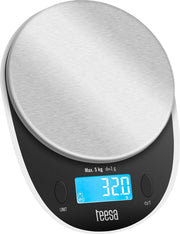 Teesa TSA0808 Keukenweegschaal RVS - zwart