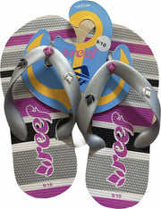 Teenslippers | Reef | Zwart | Paars | Zilver | Maat 25/26