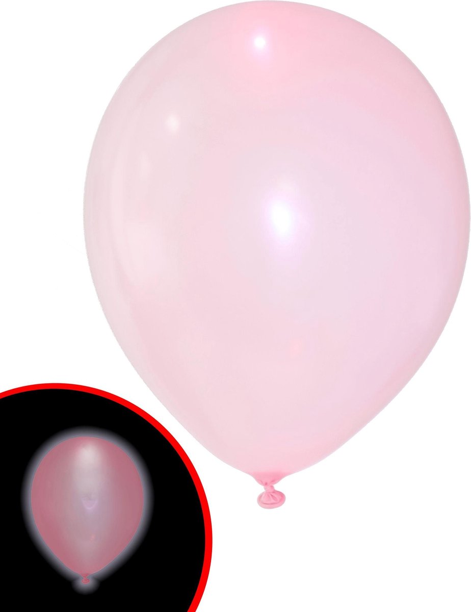 Illooms LED Ballonnen Roze - 5 Stuks