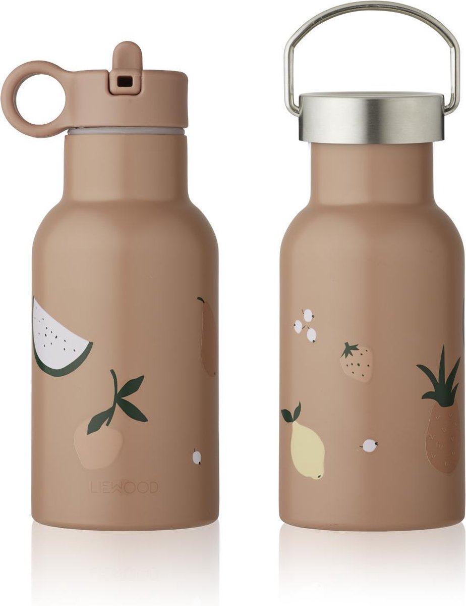 Drinkfles met tuit en schroefdop 350 ml | Liewood | Anker RVS Fruit Pale Tuscany