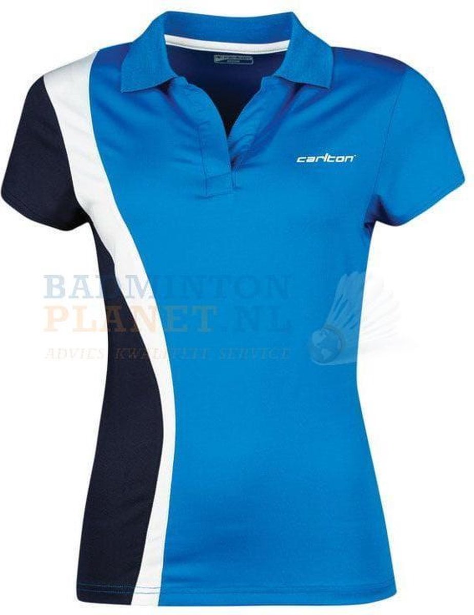 CARLTON Polo Badminton Tennis Blauw Dames maat L