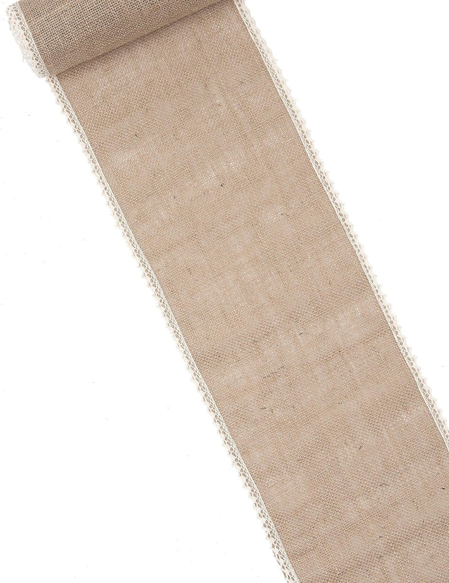 ARTIFETES - Juten tafelloper met kant - Decoratie > Tafelkleden
