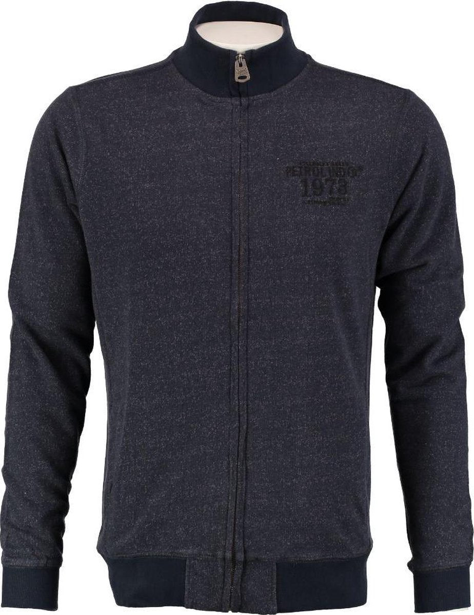 Petrol blauw sweatvest - Maat S