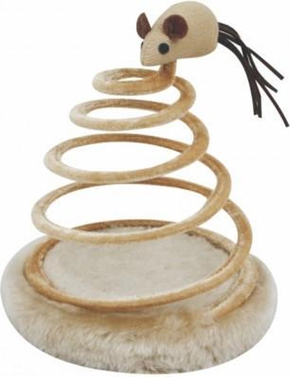 Springspiraal voor katten met speelmuis 20cm