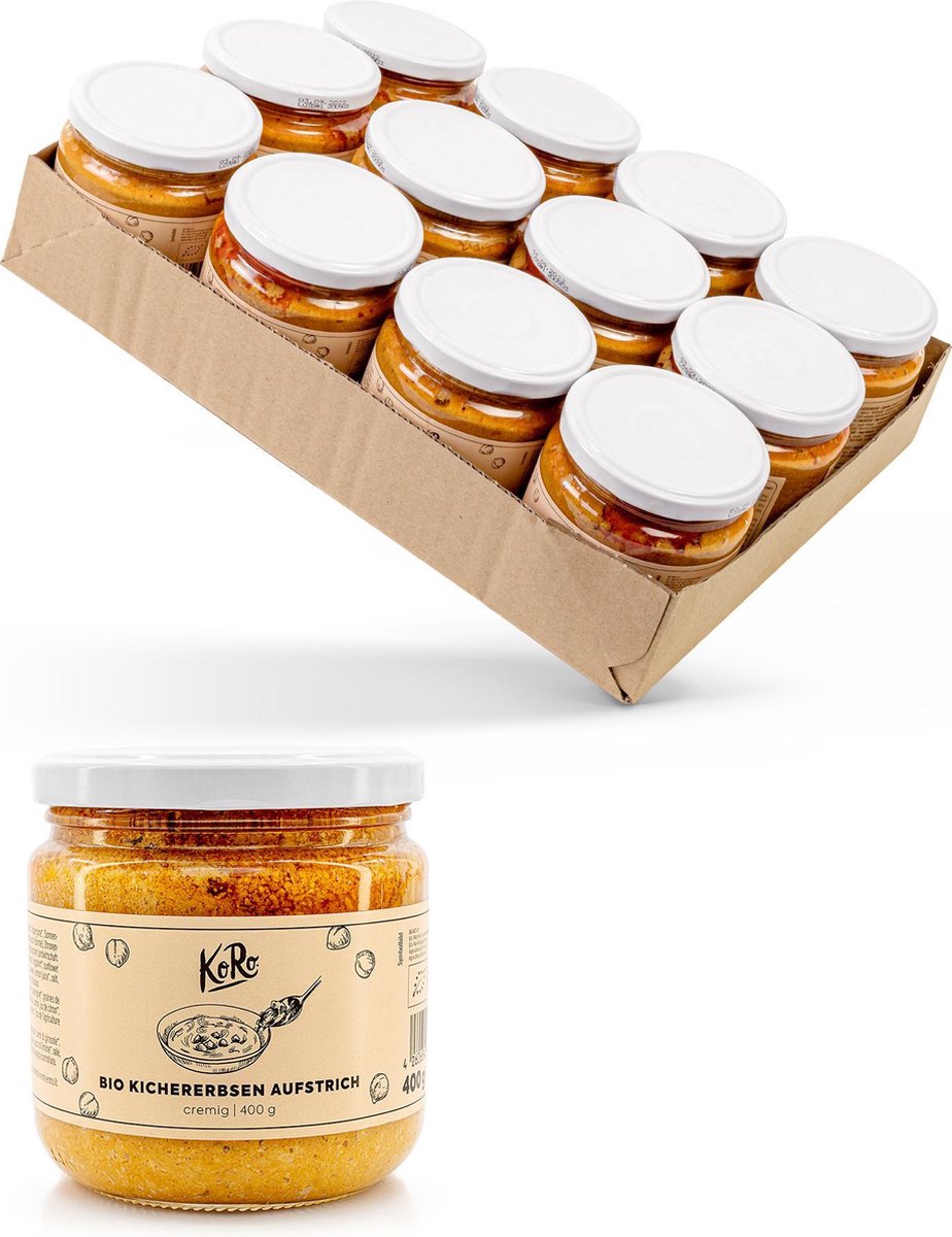 KoRo | Biologische kikkererwten spread 12 x 400 g