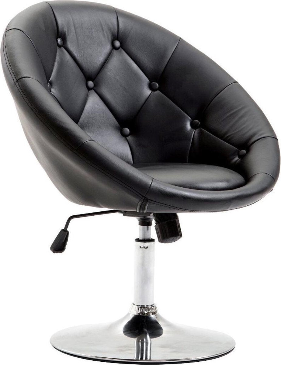 HOMdotCOM Bureaustoel in hoogte verstelbaar zwart 68 x 63 x 80-92cm