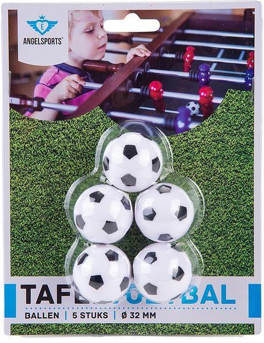 Tafelvoetbalballen 5 st. zwart/wit
