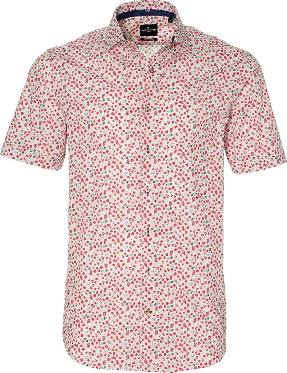 Jac Hensen Overhemd - Modern Fit - Rood - 3XL Grote Maten