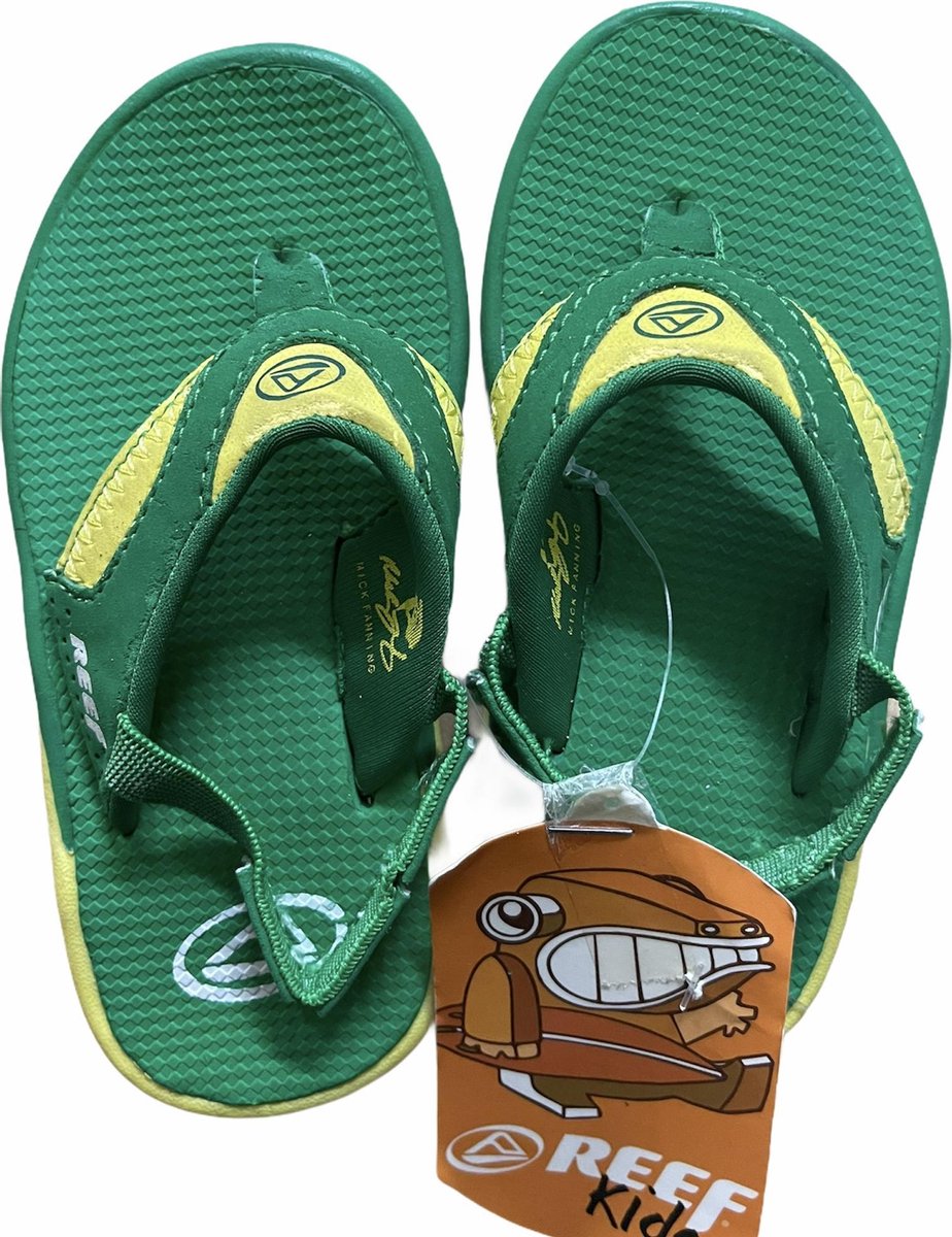 Teenslippers met bandje | Reef | Groen | Maat 21/22