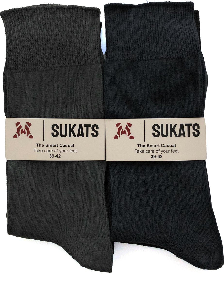 Sukats - Smart Casual Sokken - Meerdere Maten - 6 Paar - Grijstinten - Maat 39-42