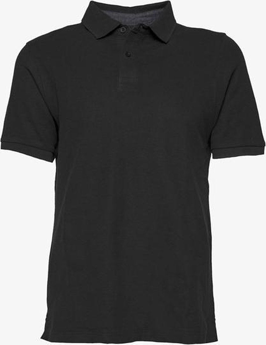 Unsigned heren polo - Zwart - Maat XL