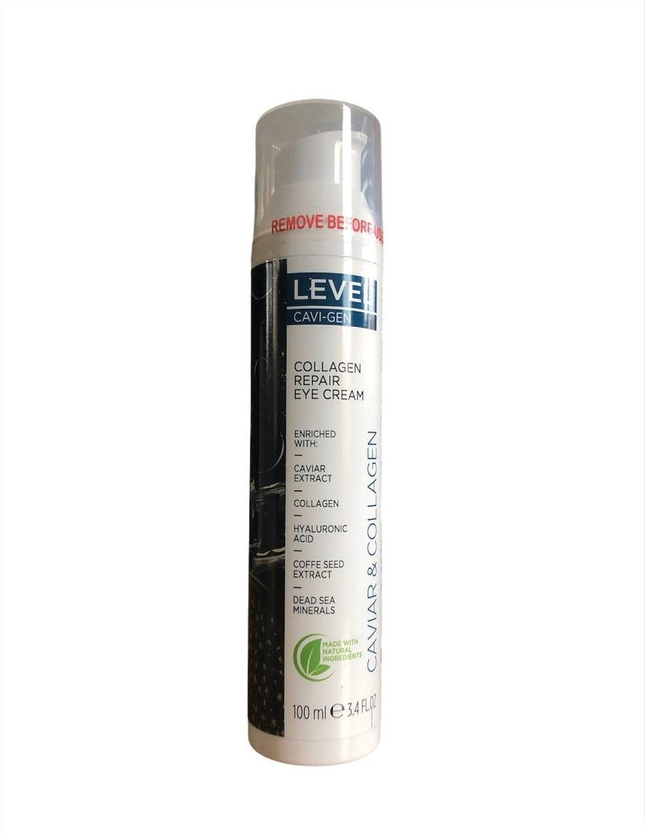 Level - Dead Sea Minerals Caviar & Collagen - Collagen Repair Eye Cream 100 ml (Dode Zee Mineralen Kaviaar & Collageen - Collageen Herstel Oogcreme)