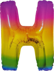 Folieballon Letter H Yummy Gummy Rainbow 34 Inch / 86 Cm
