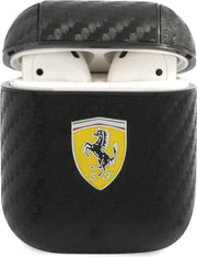 Ferrari FESA2CABK AirPods hoes zwart / zwart On Track PU Carbon