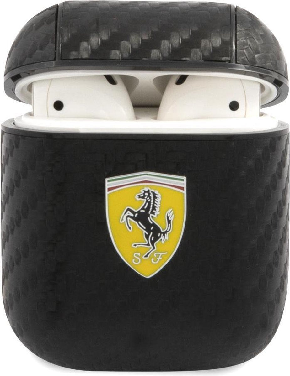 Ferrari FESA2CABK AirPods hoes zwart / zwart On Track PU Carbon