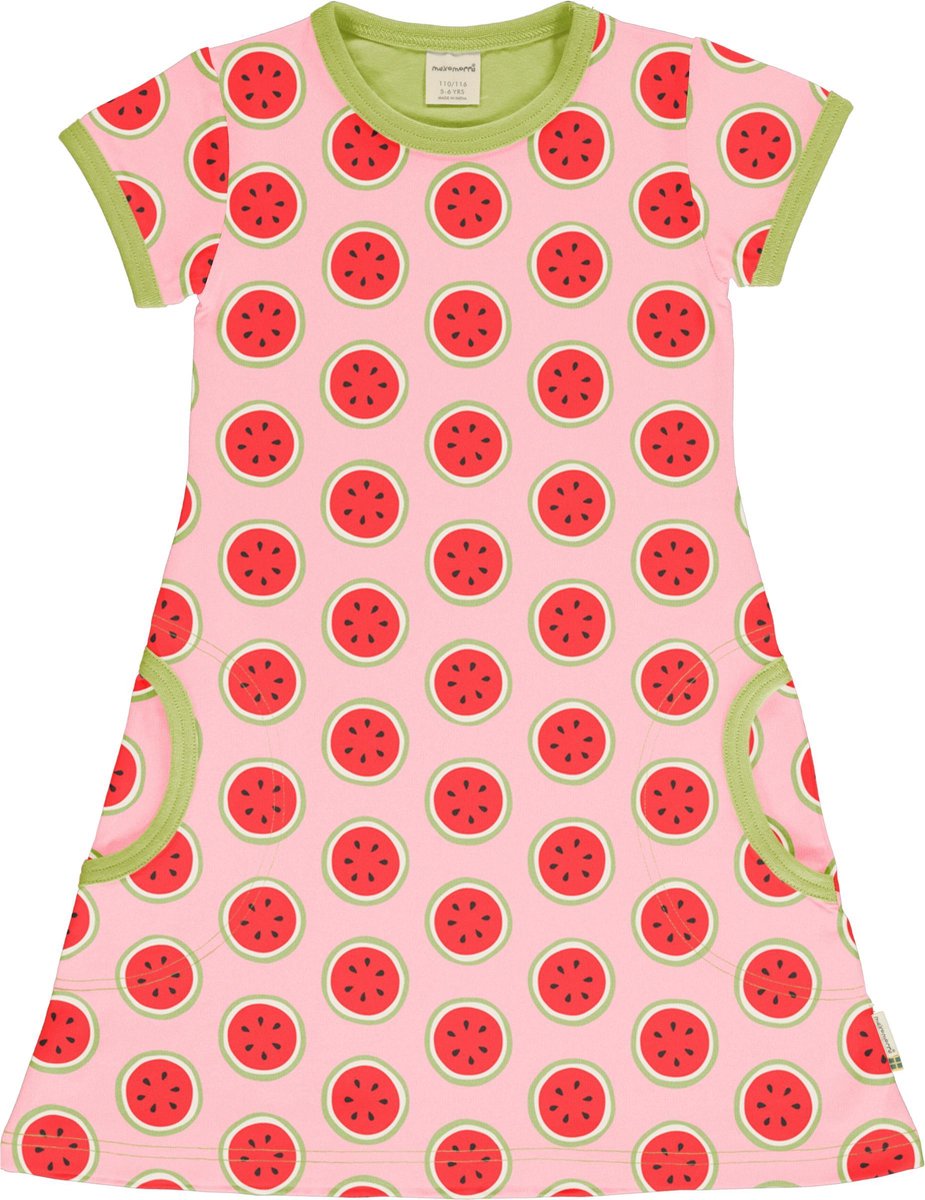 Maxomorra Jurk SS Watermelon Maat 86/92