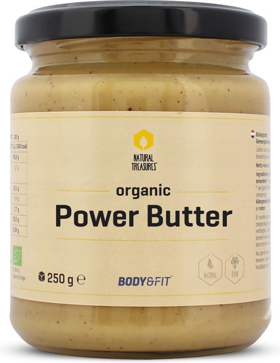 Body & Fit Organic Powerbutter - Biologische notenpasta - 250 gram