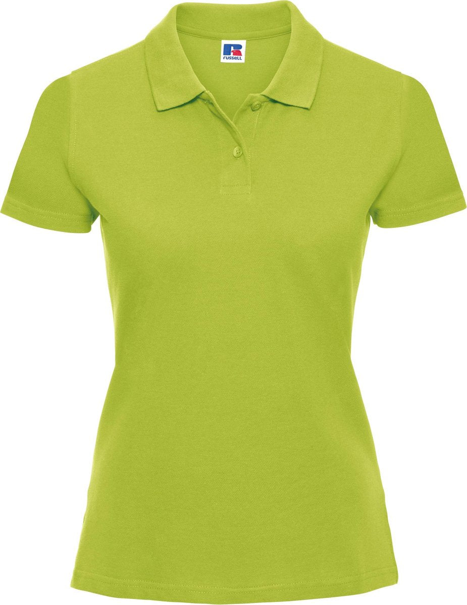 Russell Europa Vrouwen/dames Klassiek Katoenen Korte Mouw Poloshirt (Kalk)