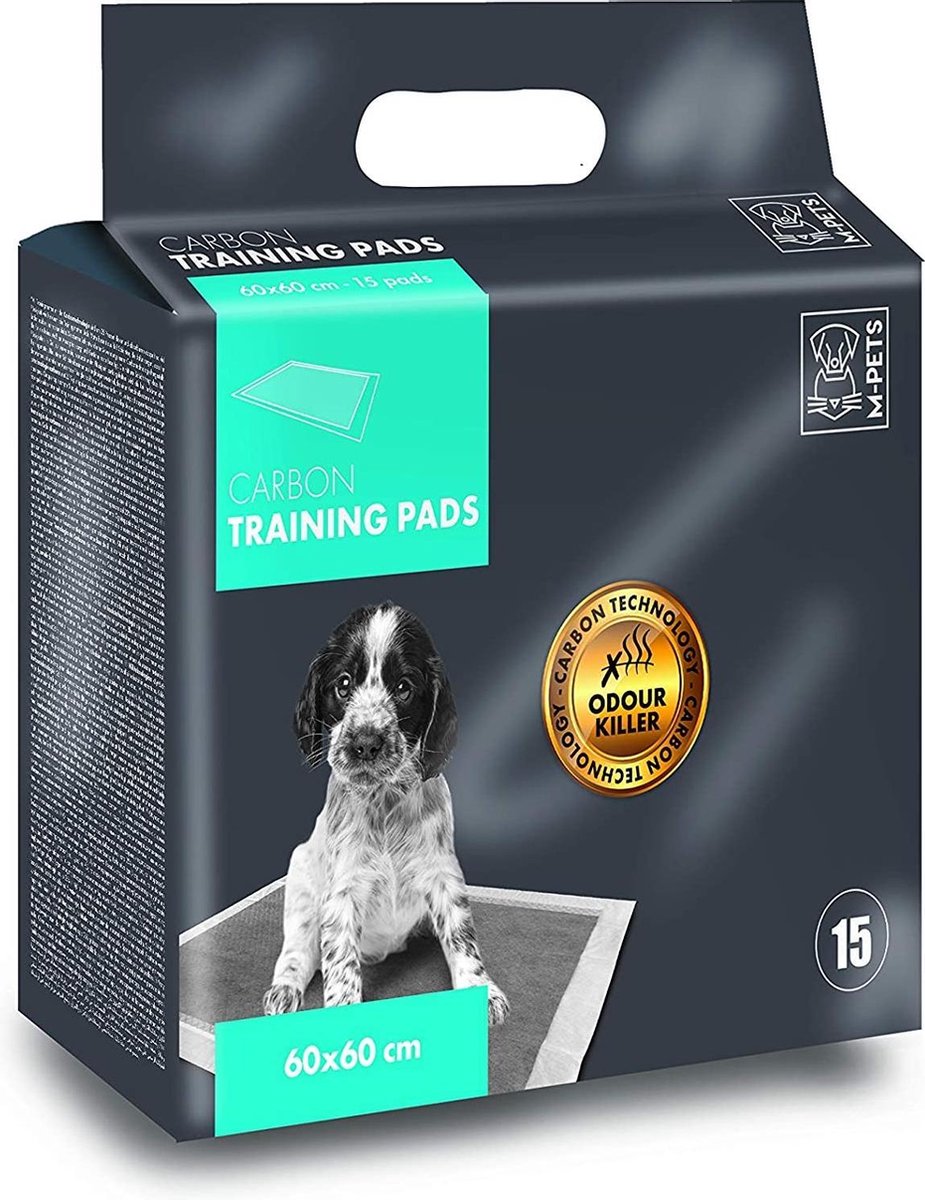 M-pets Trainingpads Carbon 60 X 60 Cm Textiel Wit 15 Stuks