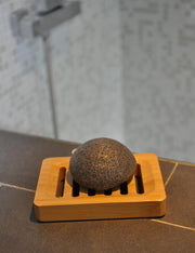 2 Konjac spons zwart- Douche - Badspons - Reiniging - Zero waste