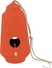 Point-Virgule - Vogelhuisje - Nestkastje tuinvogels - Oranje - ø15cm H28cm