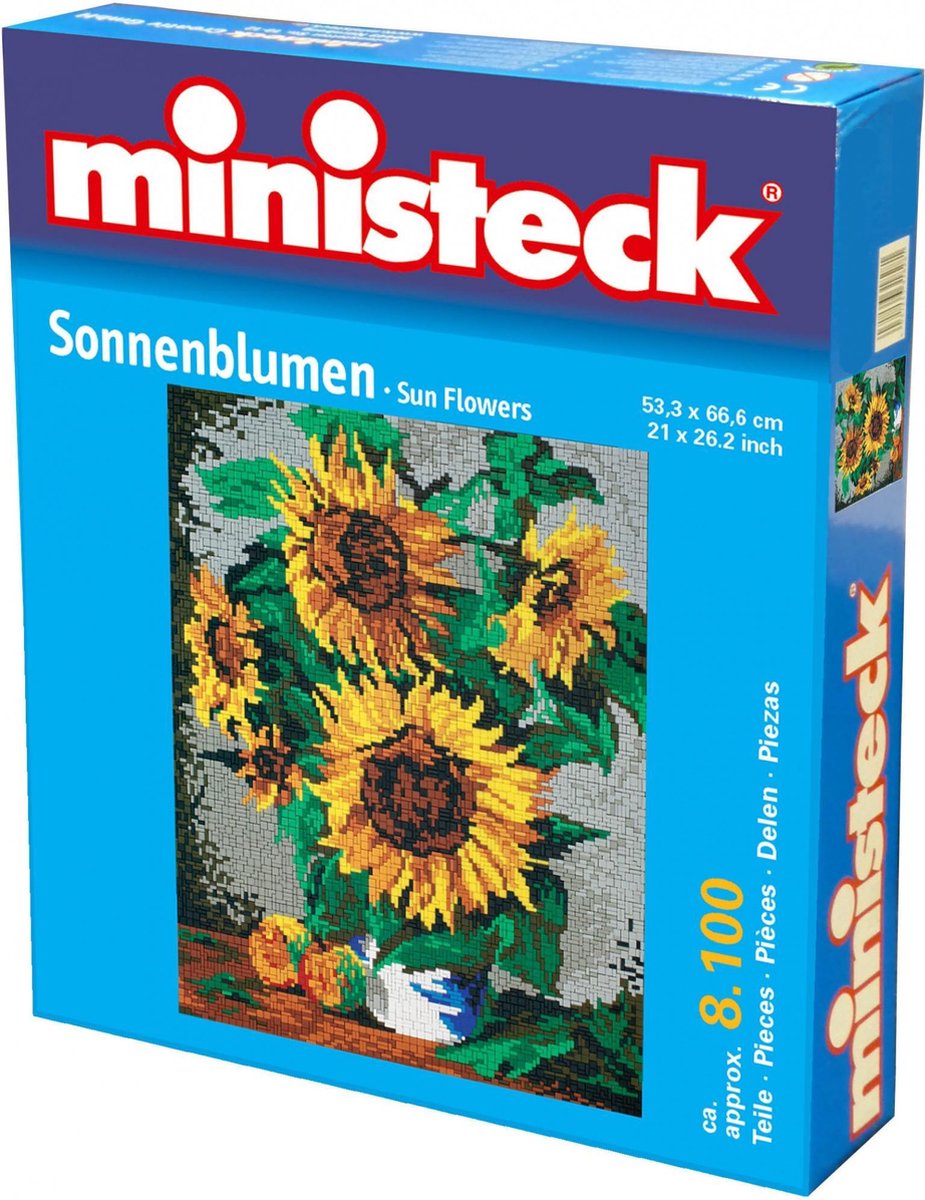 Ministeck: Vaas met zonnebloemen