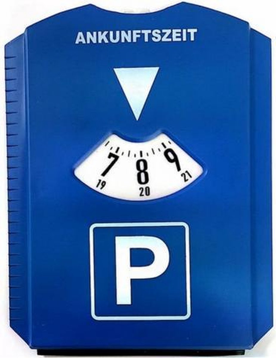 Ijskrabber auto | Parkeerkaart | Blauwe kaart | Ijskrabber parkeerschijf
