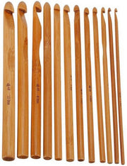 BukkitBow - 12 Delige Bamboe Haaknaalden - Haaknaalden 12 stuks - Bamboe Haaknaaldenset