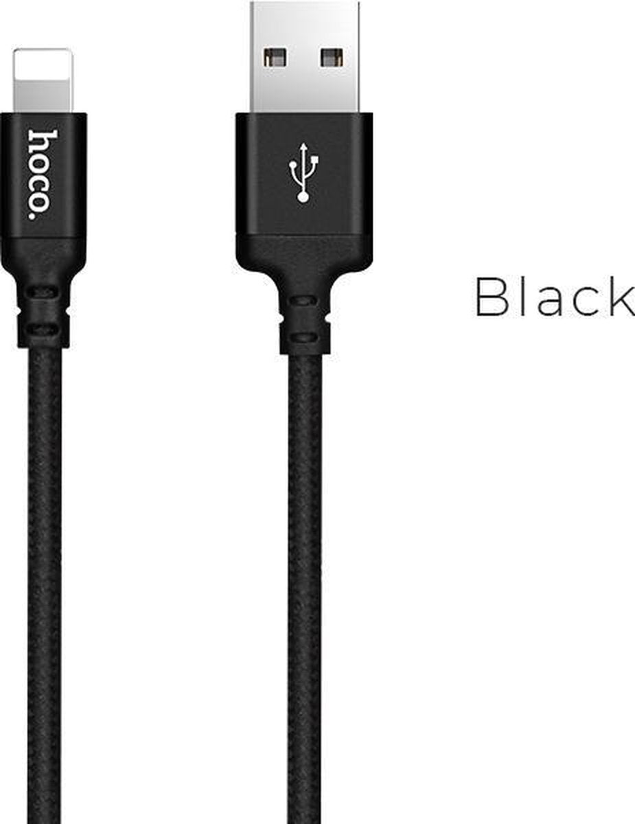Hoco USB kabel naar Lightning zwart - 1m